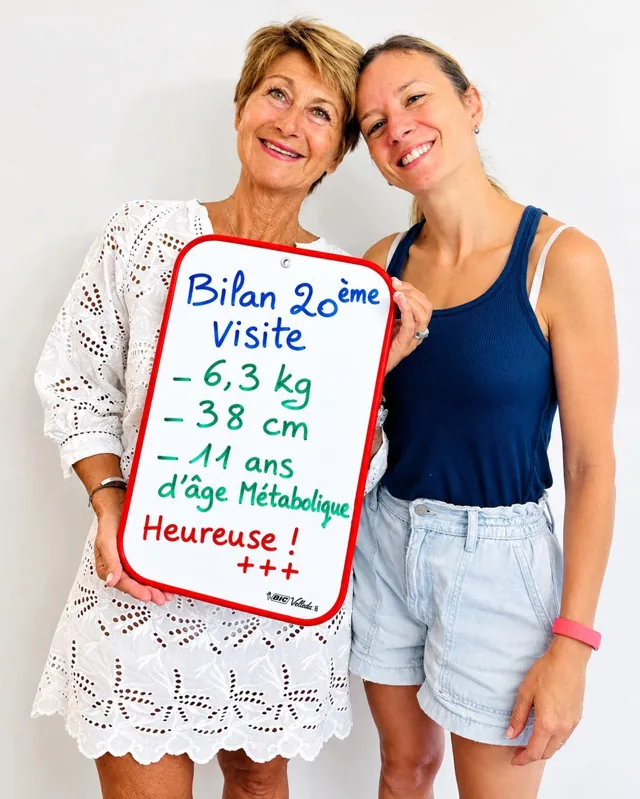 La coach du club Vitality Nutriclub aux côtés d’un membre